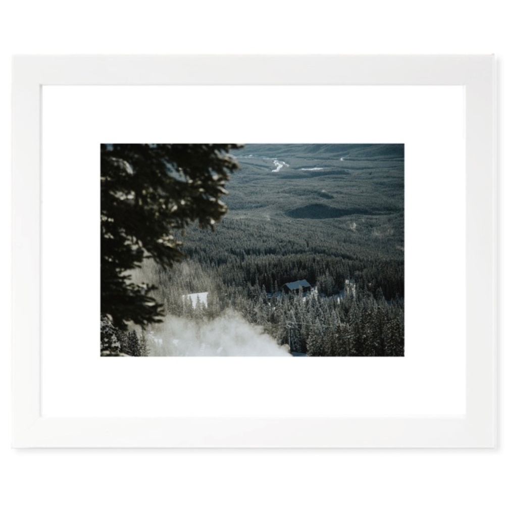 Woods Forest Snow Art Print